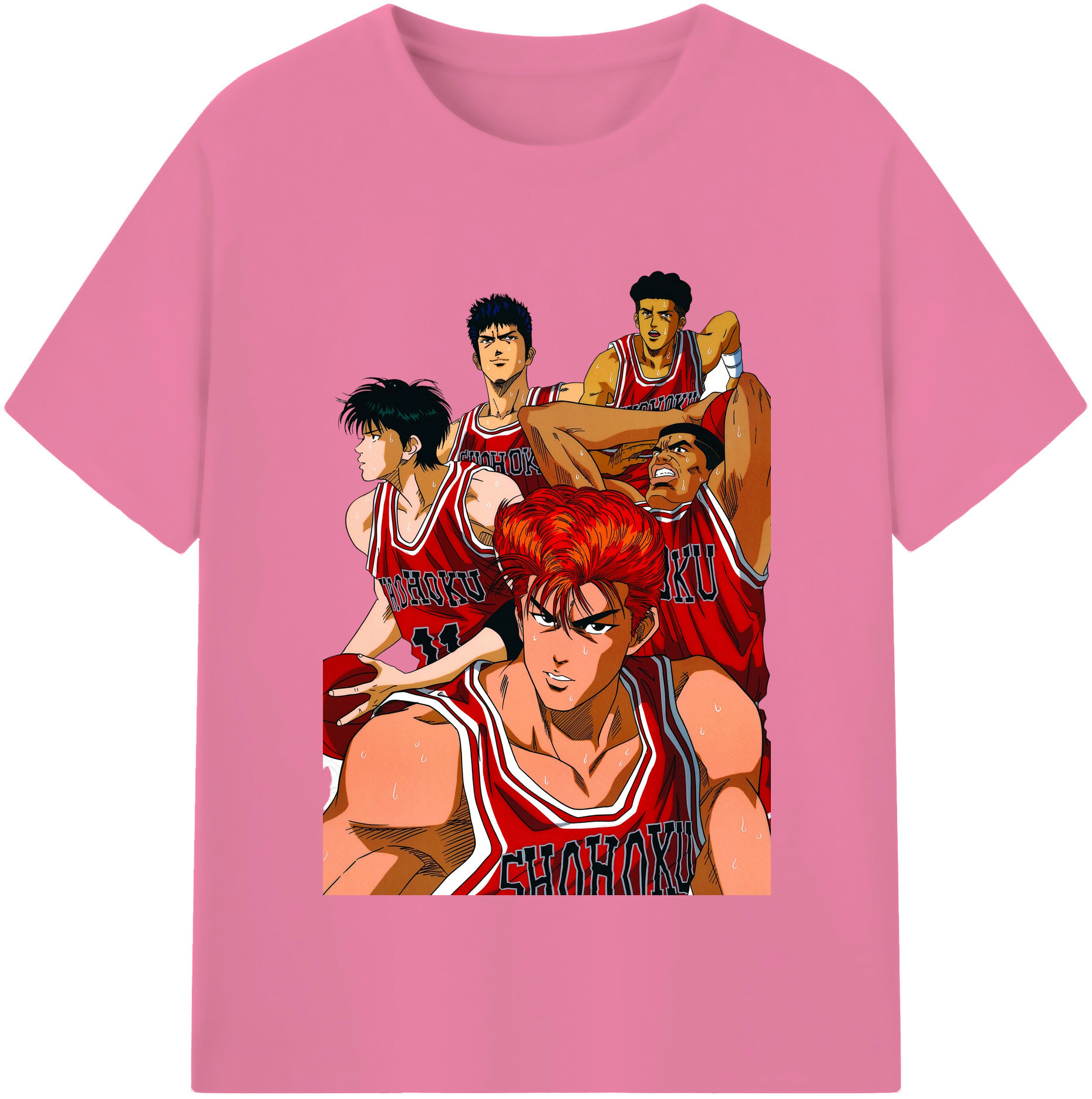 SLAM DUNK／スラムダンク 綿100％半袖Tシャツ（フロントプリント）